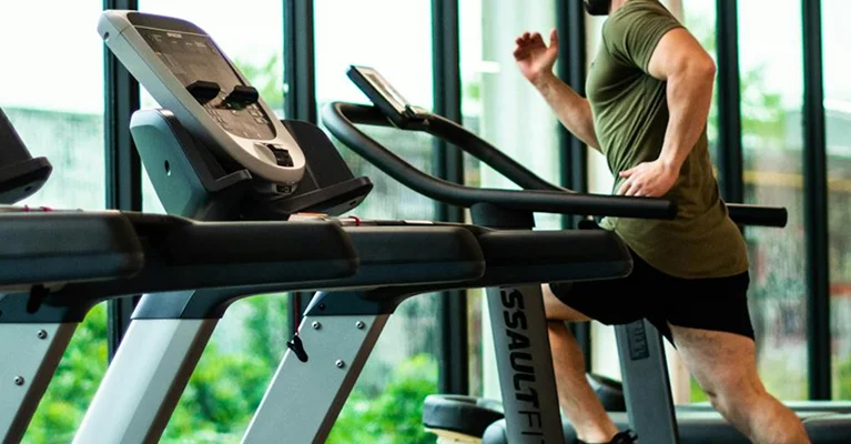 a treadmill in a gym
